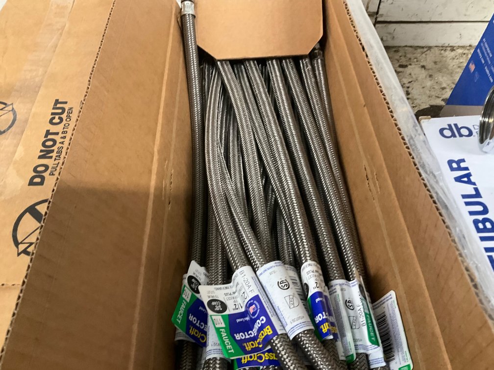 Approximately (25) 20" x 1/2" Braided Water Supply Lines