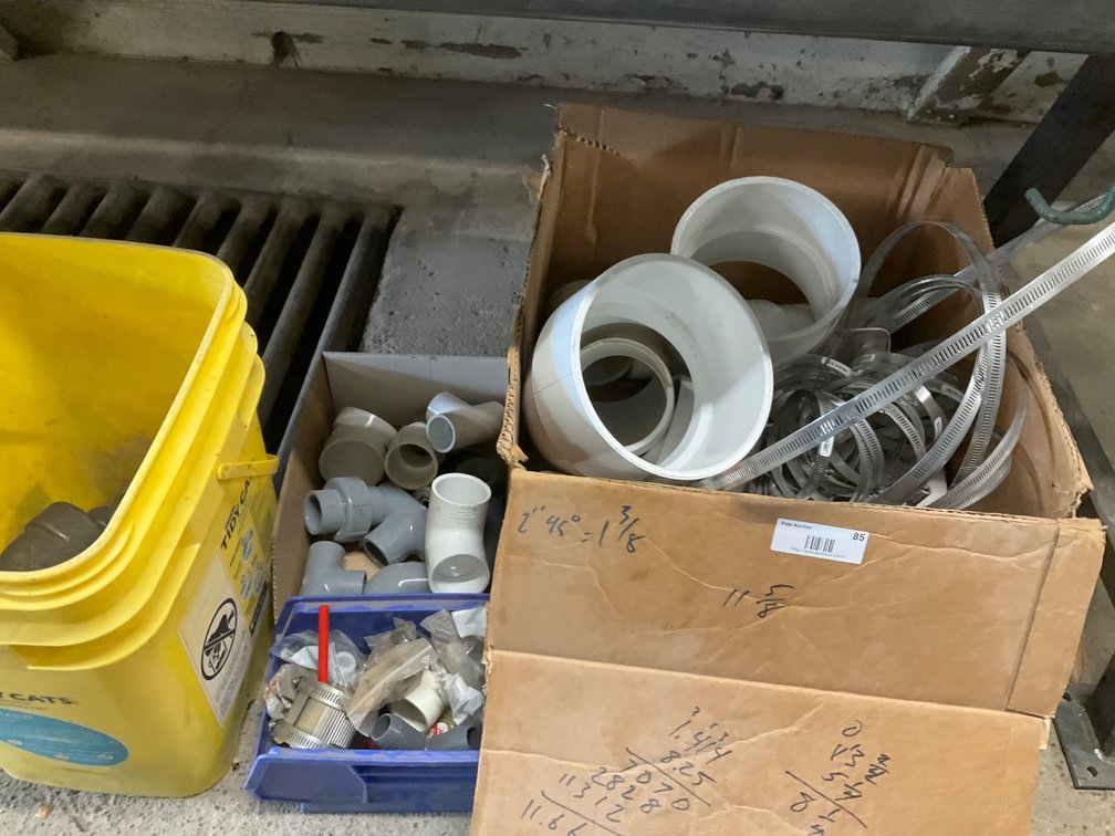 Assorted Hose Clamps, Assorted PVC Pieces and More