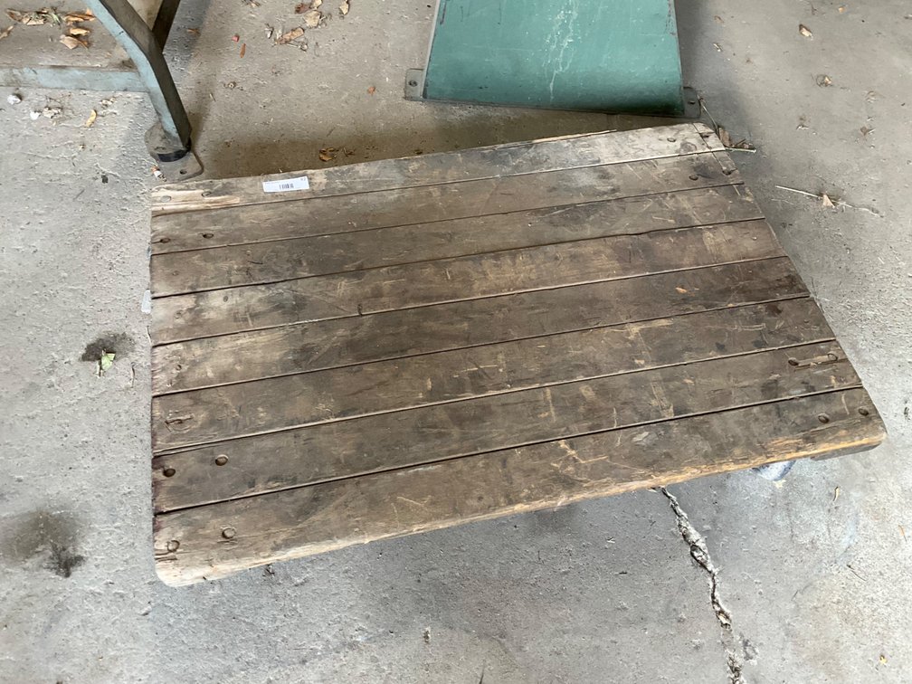 Wooden Rolling Dolly - 3' x 2' x 7"H
