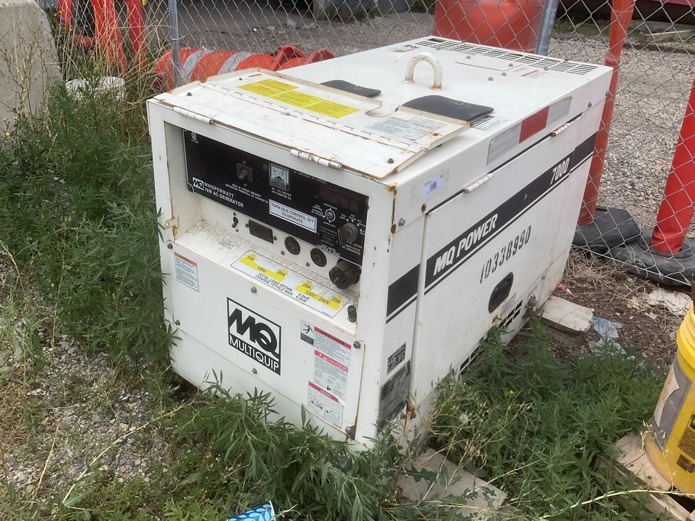 Multiquip 7KW AC Generator - Showing 8,003 Hours, Kubota Diesel, Runs, Model: MQPower 7000