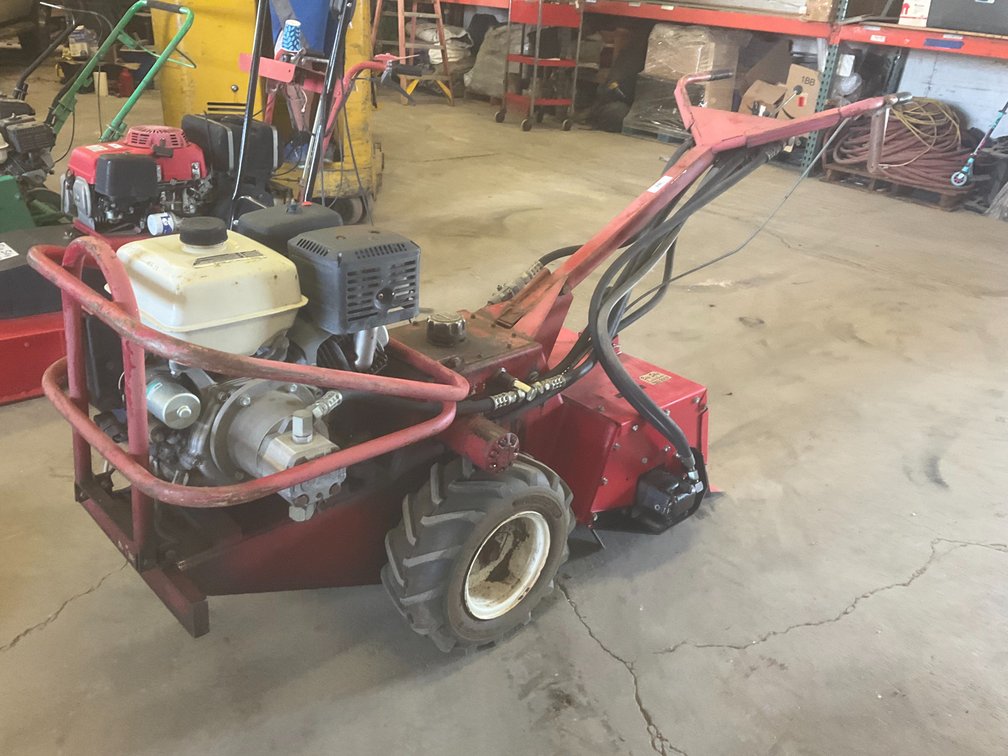 Barreto Hydraulic Driven Rear Tine Tiller - Model: 1320, with Honda GX390 Engine, Electric Start, (3) Tires, Engine Turns Over