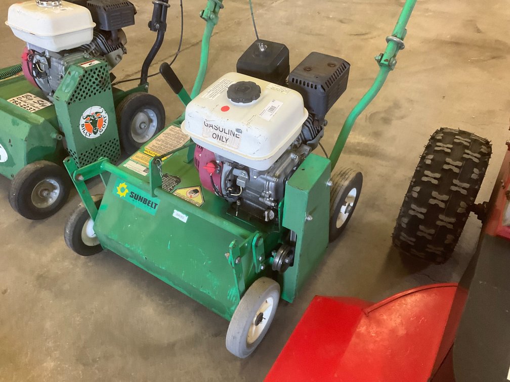Classen Walk Behind Power Rake - with Honda GX160 Engine, Rope Start Pulls Freely