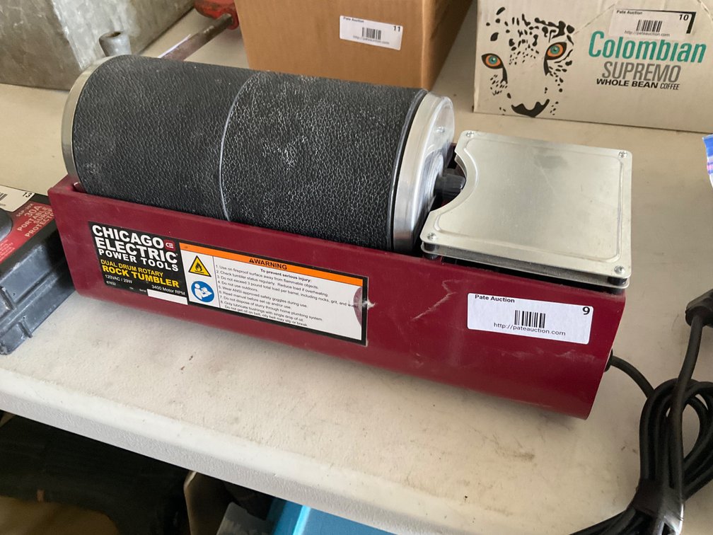 Chicago Electric Dual Drum Rotary Rock Tumbler - Model: 67632