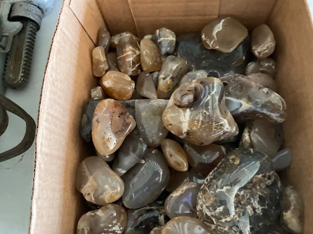 Approximately (10)Lbs of Polished Montana Yellowstone River Agates
