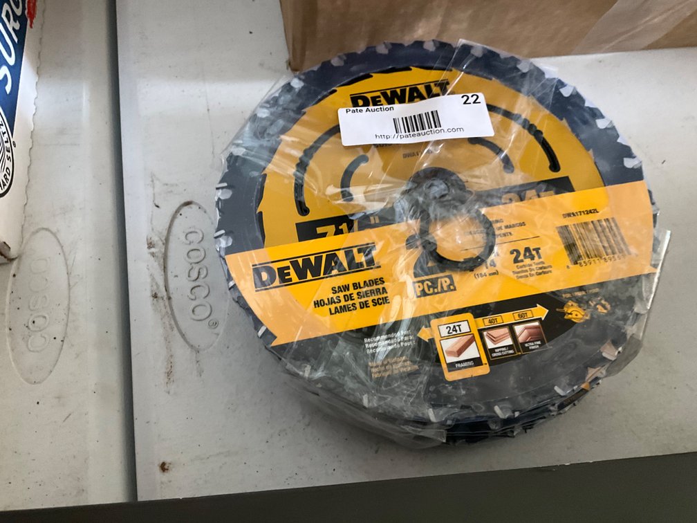 (10) Dewalt 24Tooth 7-1/4" Circular Saw Blades - Unused In Packaging