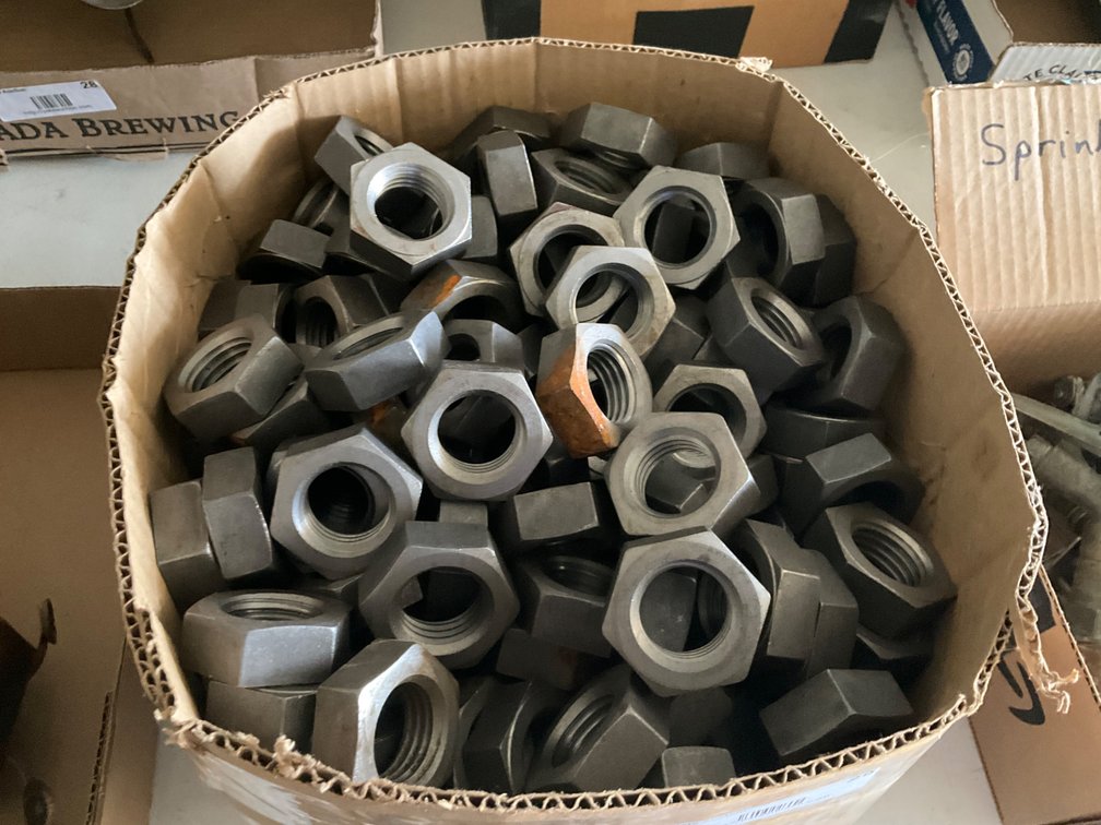(70)Lbs of 1-1/4" Steel Nuts