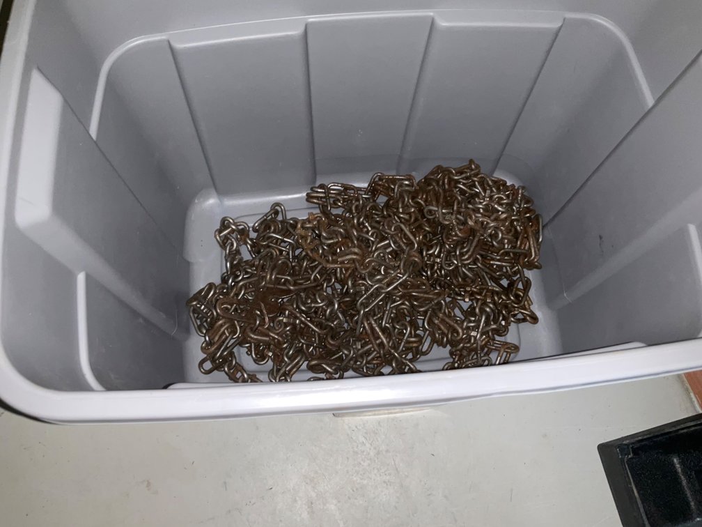 (2) Tire Chains With Plastic Tote