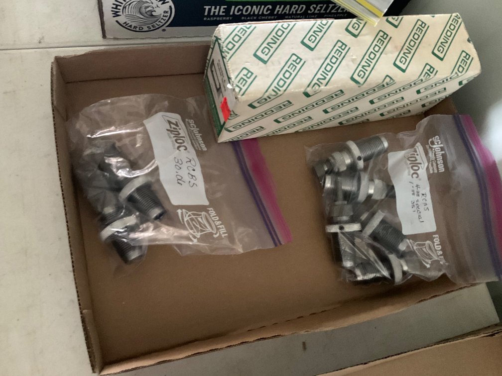 (2) RCBS 30.06 Dies, (4) RCBS .38Special Dies, (1) .38/.357 Die, Redding Powder and Bullet Scale