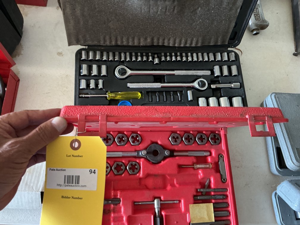 Socket Set - Model: 770002, 1/2" & 3/8"Drive and Master Mechanic Tap & Die Set (Partial)