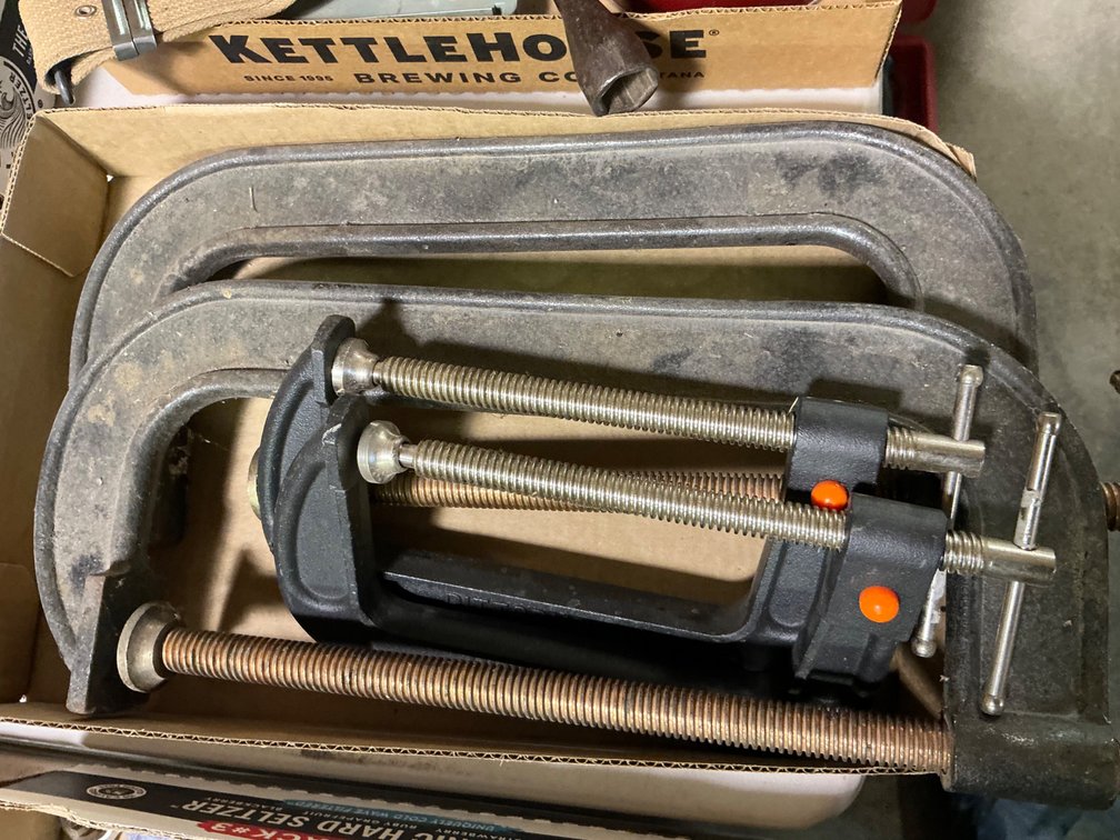(2) 7" C-Clamps and (2) 13" C-Clamps
