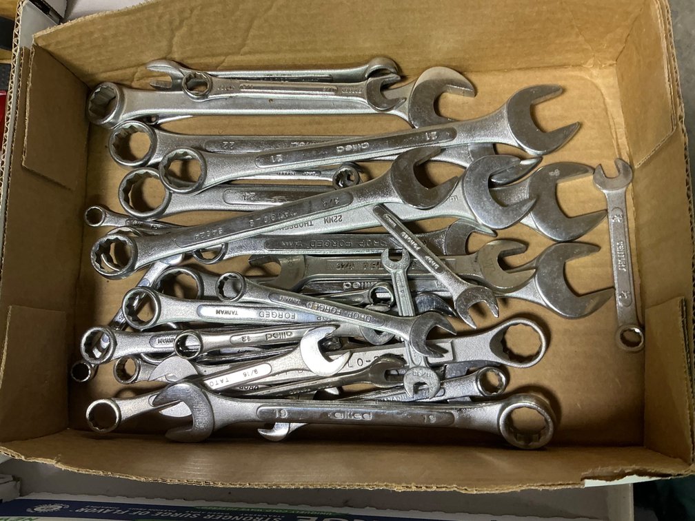 Assorted Standard and Metric Wrenches