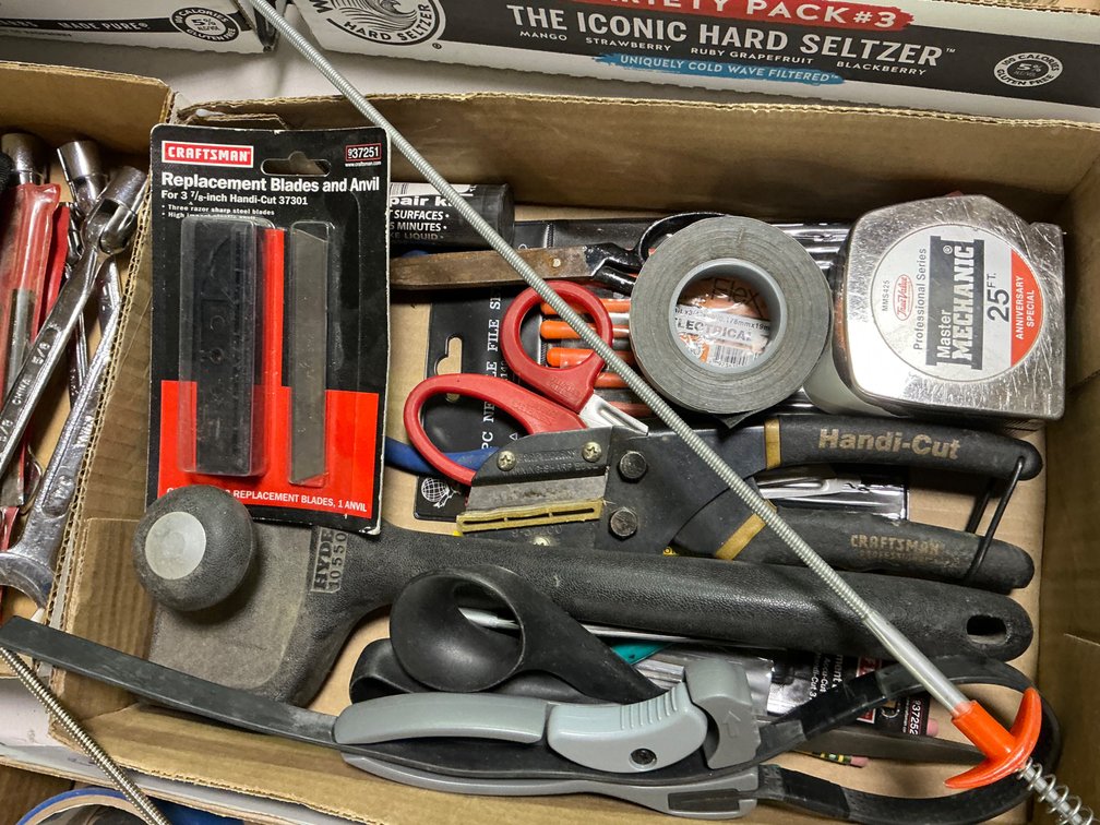 Needle File Set, Handy Cut, Oil Filter Wrench, Electrical Tape, Blades and More