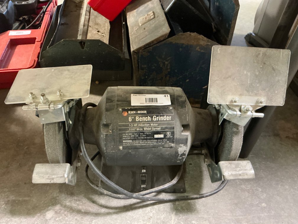 Black and Decker 6" Electric Bench Grinder - 1/3Hp