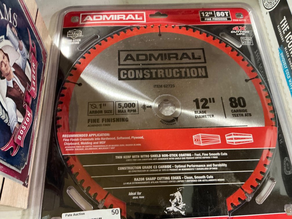 Admiral Construction 12" 80-Carbide Teeth Blade