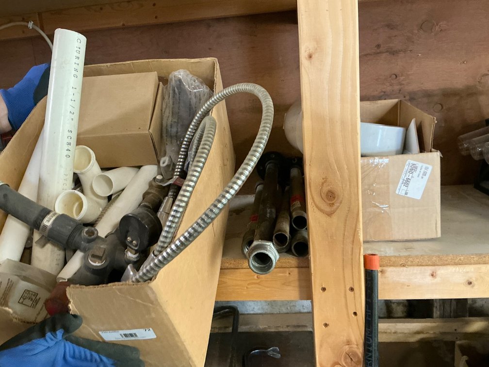 Assorted Pipe Pieces, PVC Pieces, Sink Parts and Other Miscellaneous