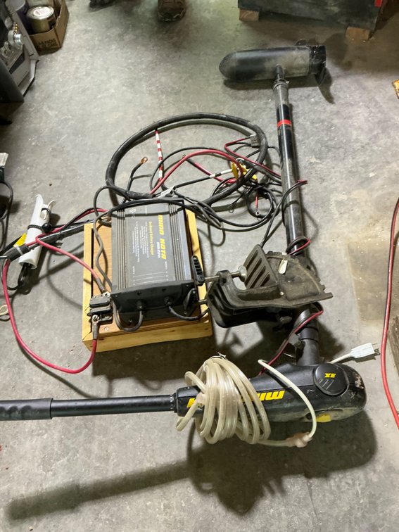 Minn Kota Electric Trolling Motor - Model: SX and Minn Kota Onboard Battery Charger - Model: MK220