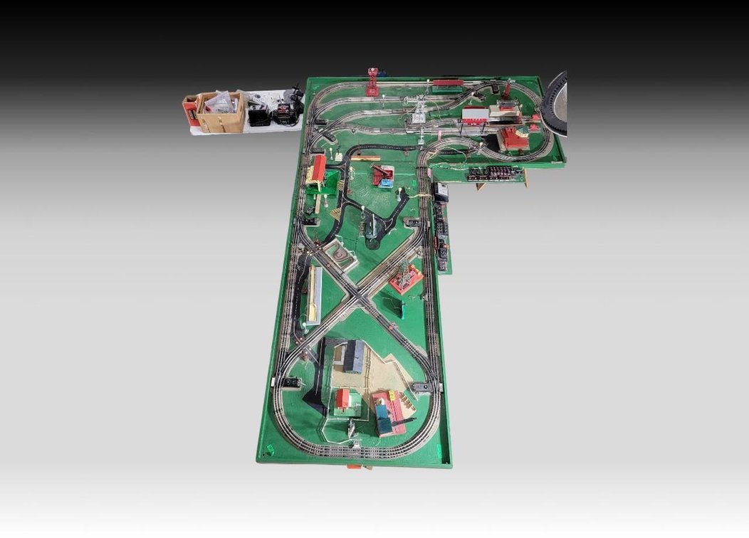 Lionel Train Table Set Up - Tracks, Buildings & More