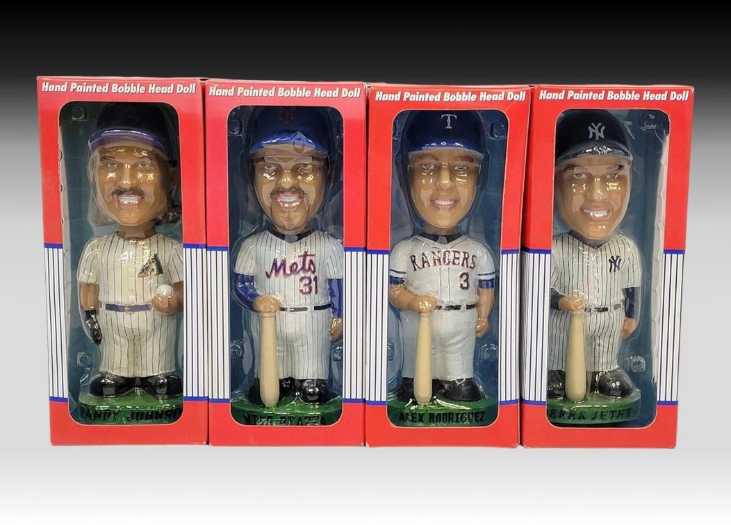 MLB Bobble Heads - Johnson, Piazza, Rodriguez, Jeter