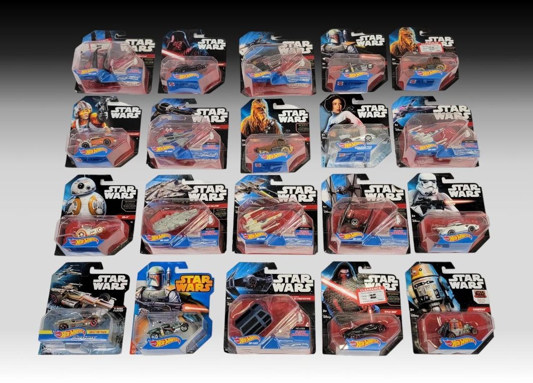 20 x Star Wars Hot Wheels Toy Vehicles