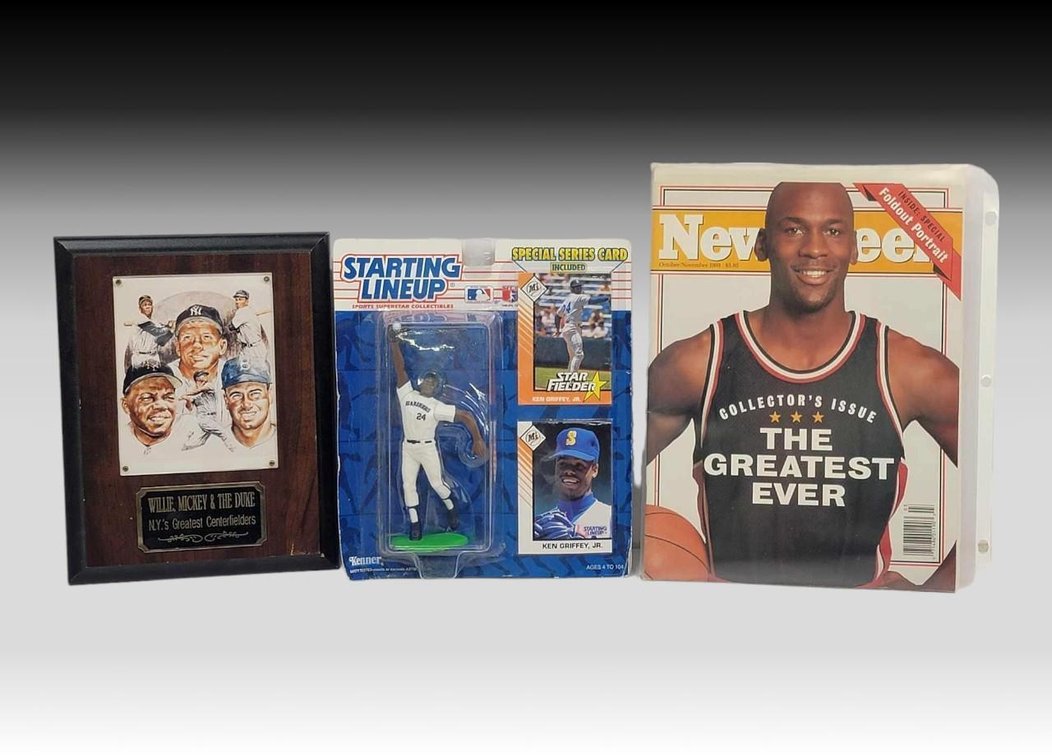 MLB Artwork & Figurine w/ Michael Jordan Newsweek Magazine