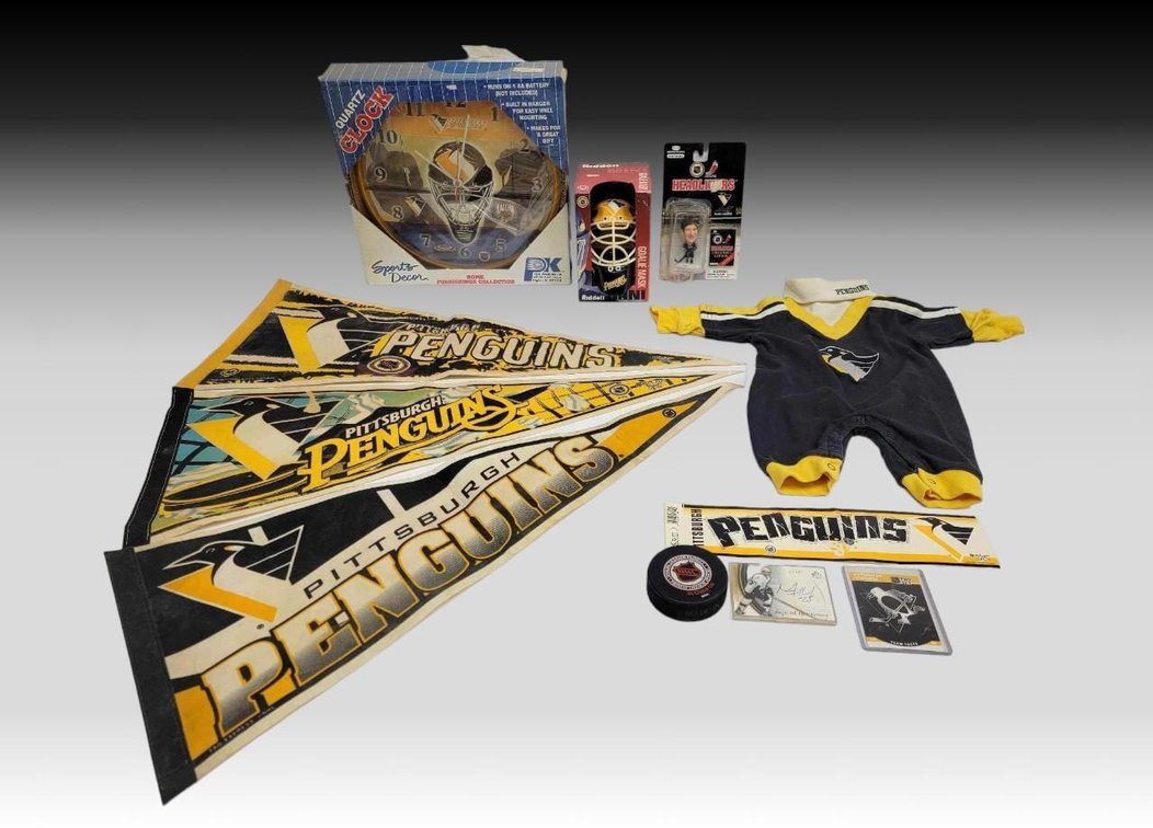 NHL Pittsburgh Penguins Pennants, Clock Onesie & More