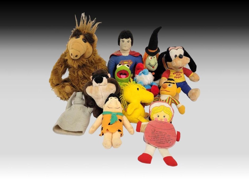 Plush Animals - Alf, Kermit, Smurf, Goofy & More