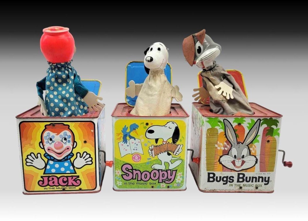 Jack-in-the-Music Box - Jack, Snoopy & Bugs Bunny