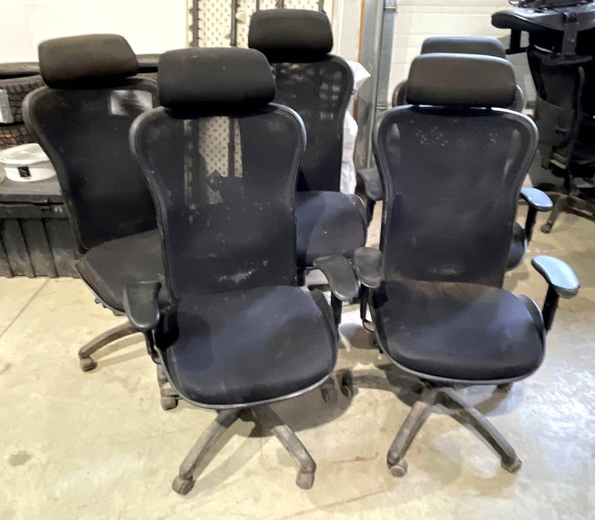5x Standard Systems Mesh Back Office Chairs