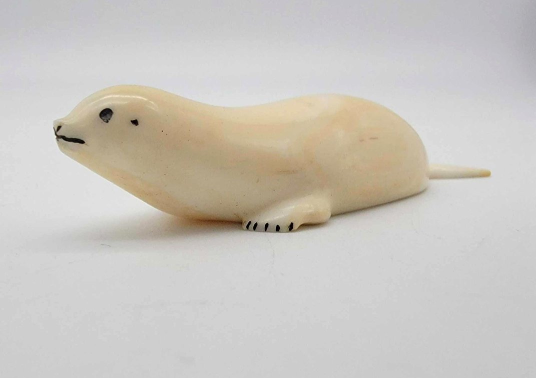 Walrus Ivory Seal Carving 