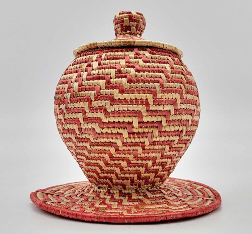 Stunning Alaska Native Woven Grass Basket