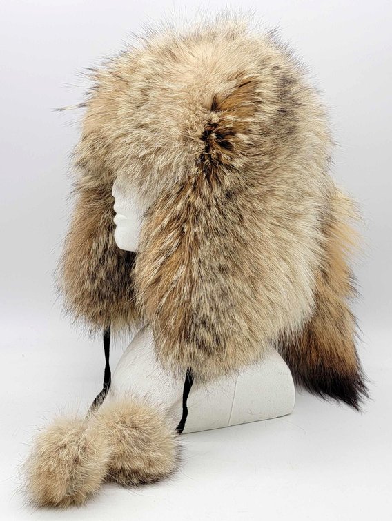 Wolf Skin Trapper Hat