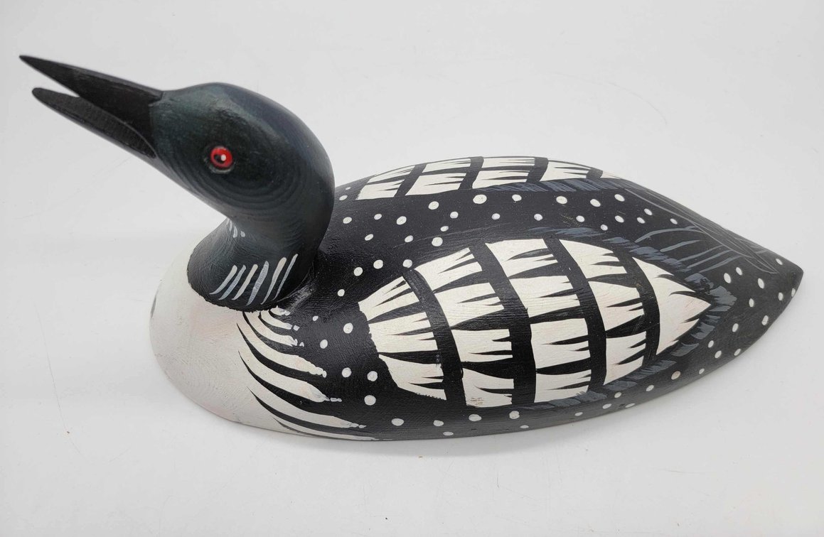 John Nelson Carved Loon Decoy