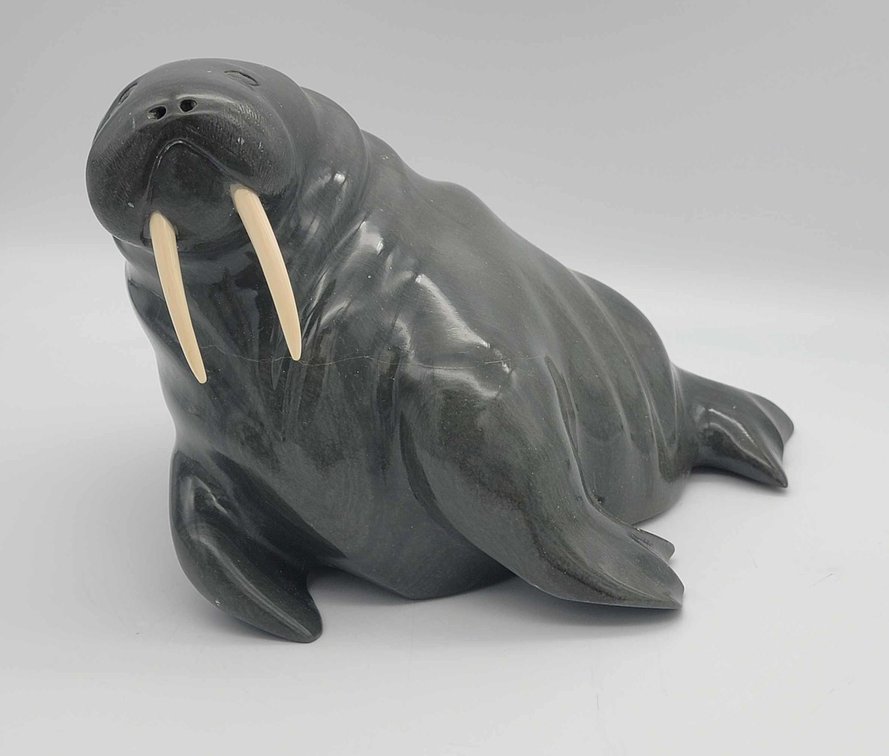 Ivory & Soapstone Walrus Sculpture 