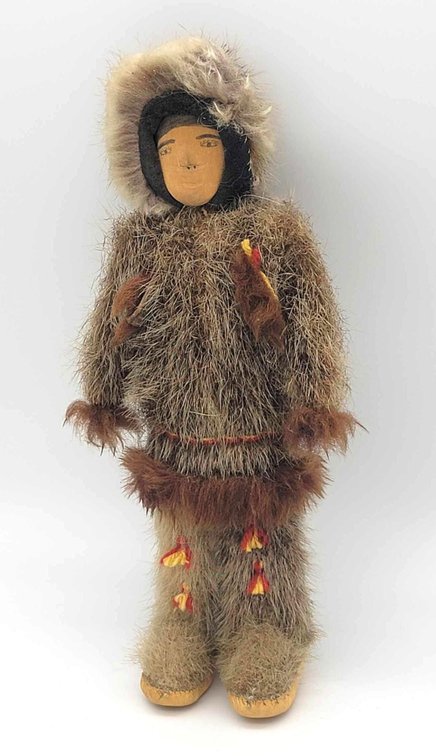 Fur-Clad Inuit Boy Doll