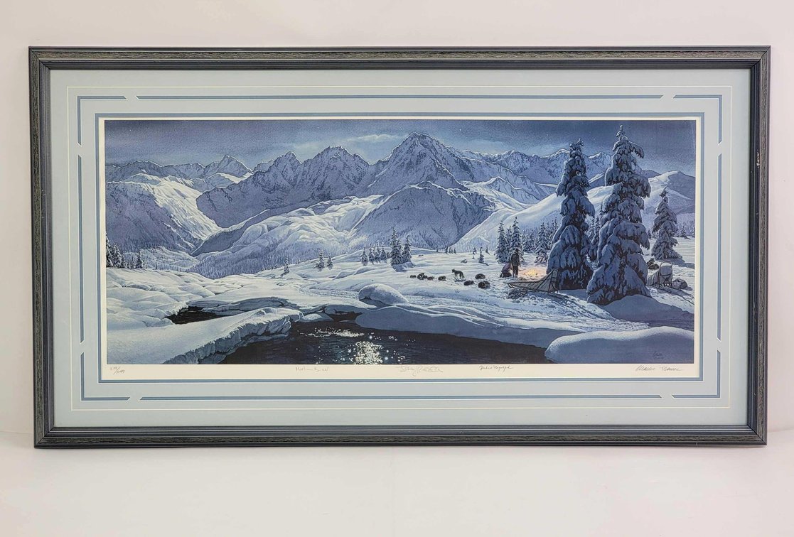 Charles Gause Musher Signed "Winter Moon" Print