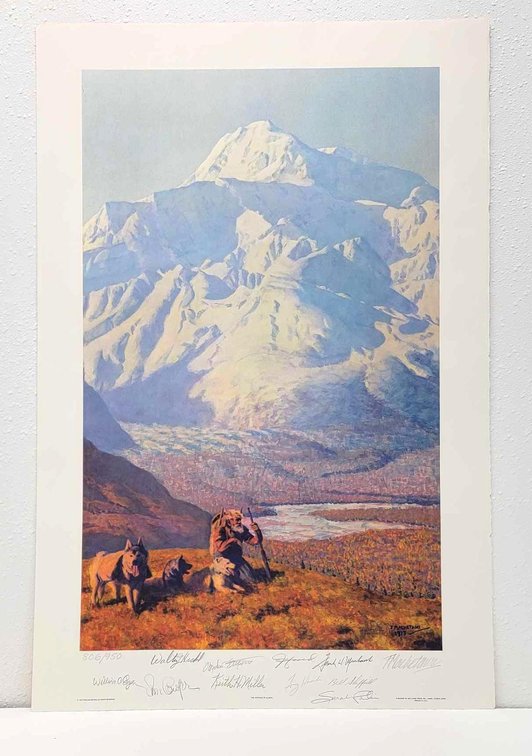 Fred Machetanz "The Heritage of Alaska" Print Signed by Alaska Governors