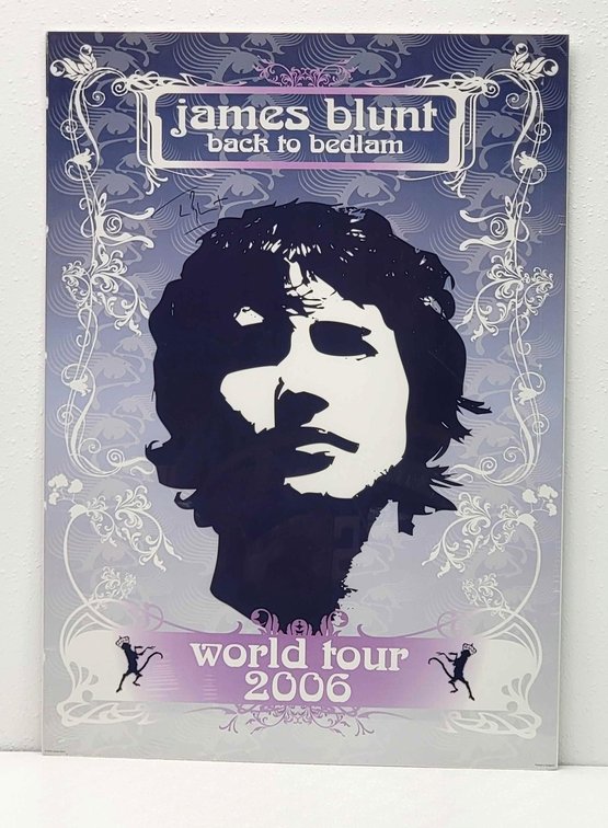 Autographed James Blunt 2006 World Tour Poster