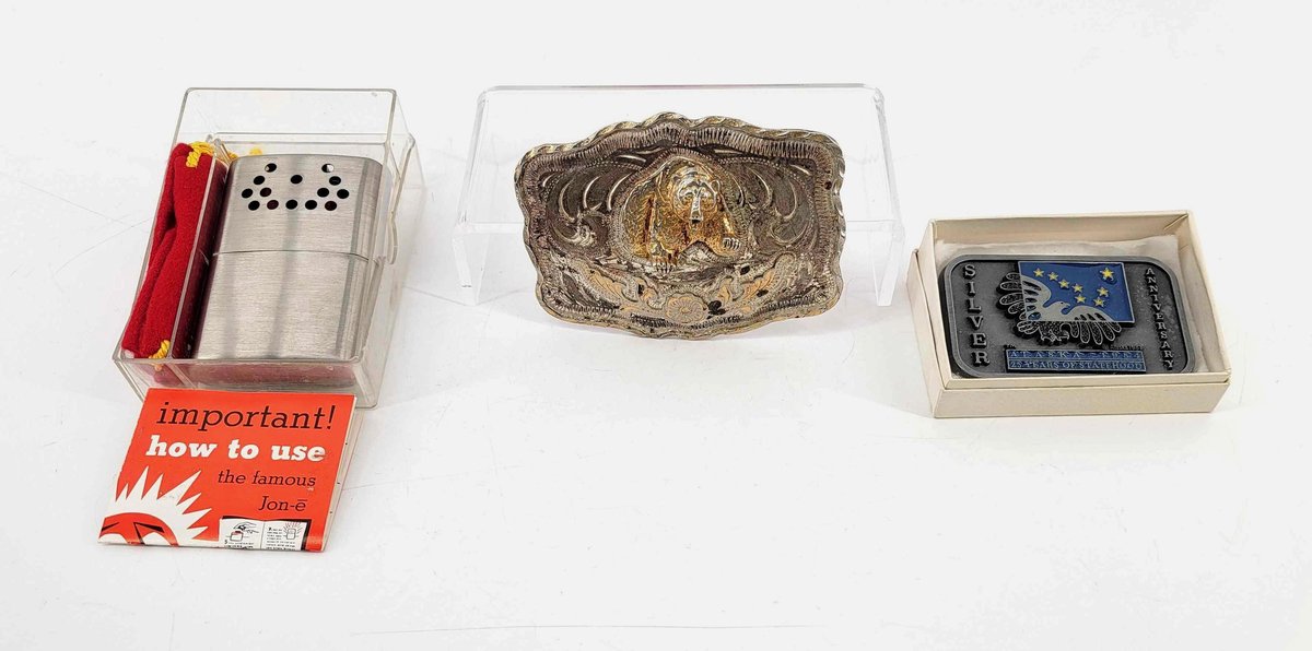 Alaskan Belt Buckles & Jon-e Lighter