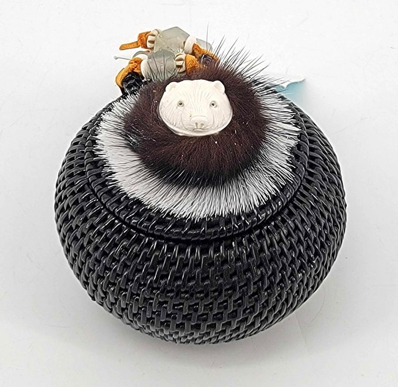 Handwoven Round Grass Basket 