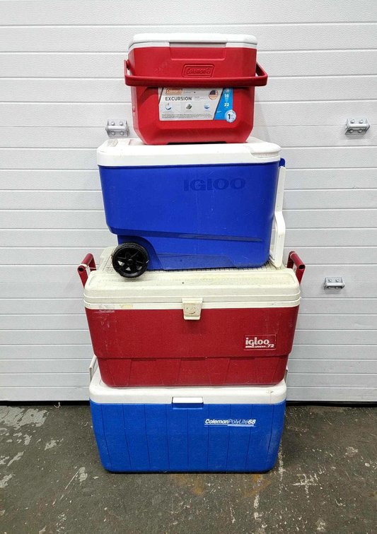 4x Plastic Coolers