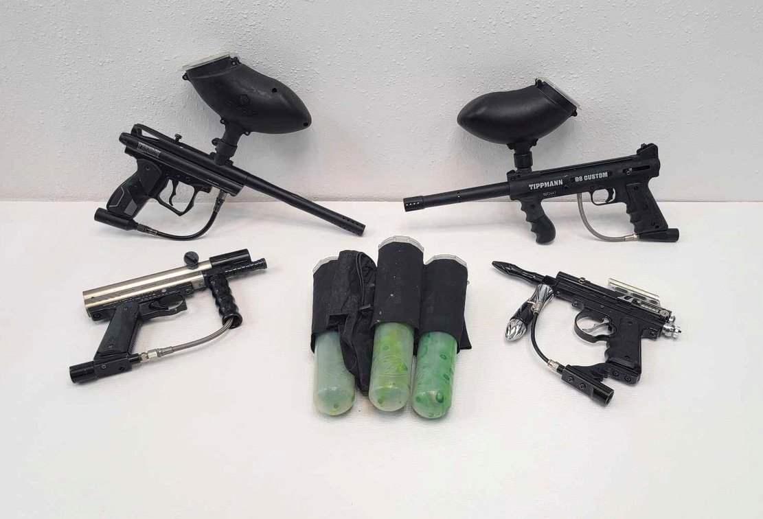 4x Paint Ball Guns & Accessories