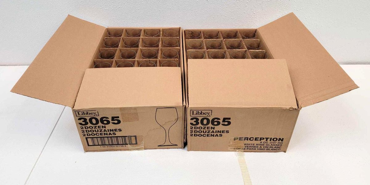 48x Libby Perception 8 oz Wine Glasses