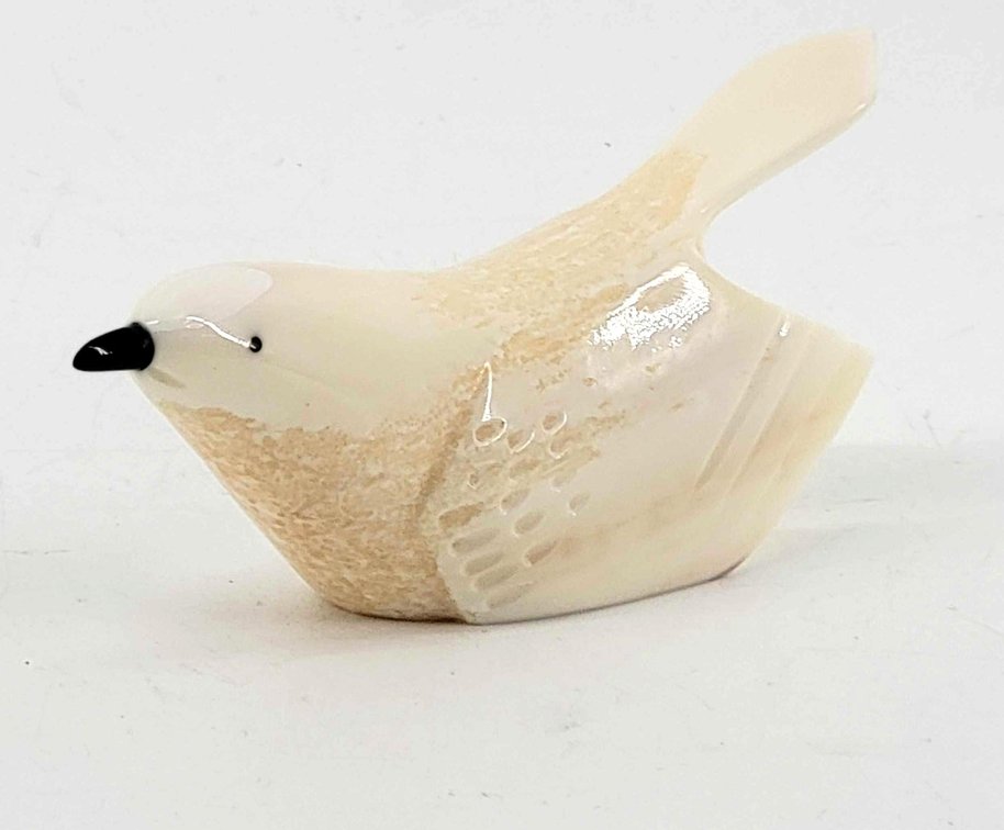Ronald Apangalook Walrus Ivory Sea Bird Carving