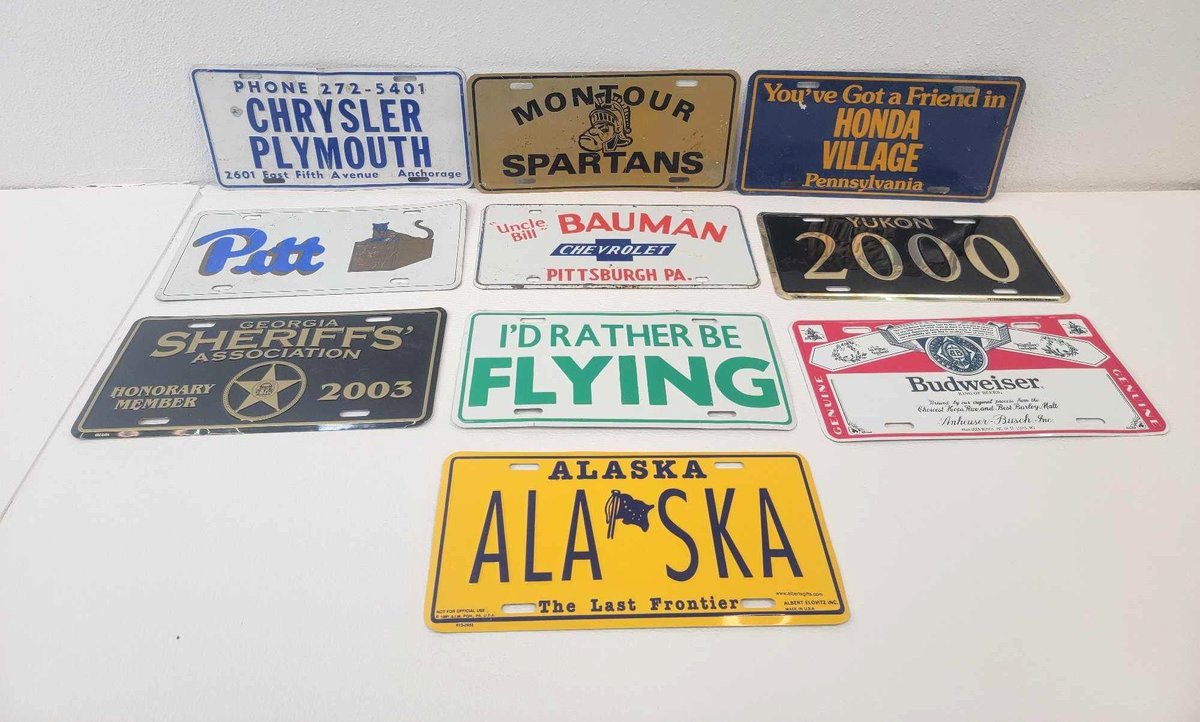 10x Novelty License Plates