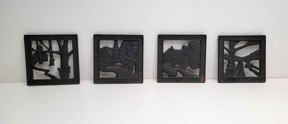 4x Four Season Vermont Casting Trivets