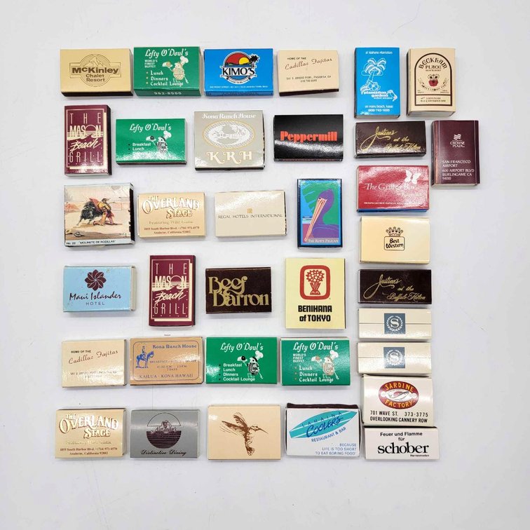 35x Vintage Match Boxes