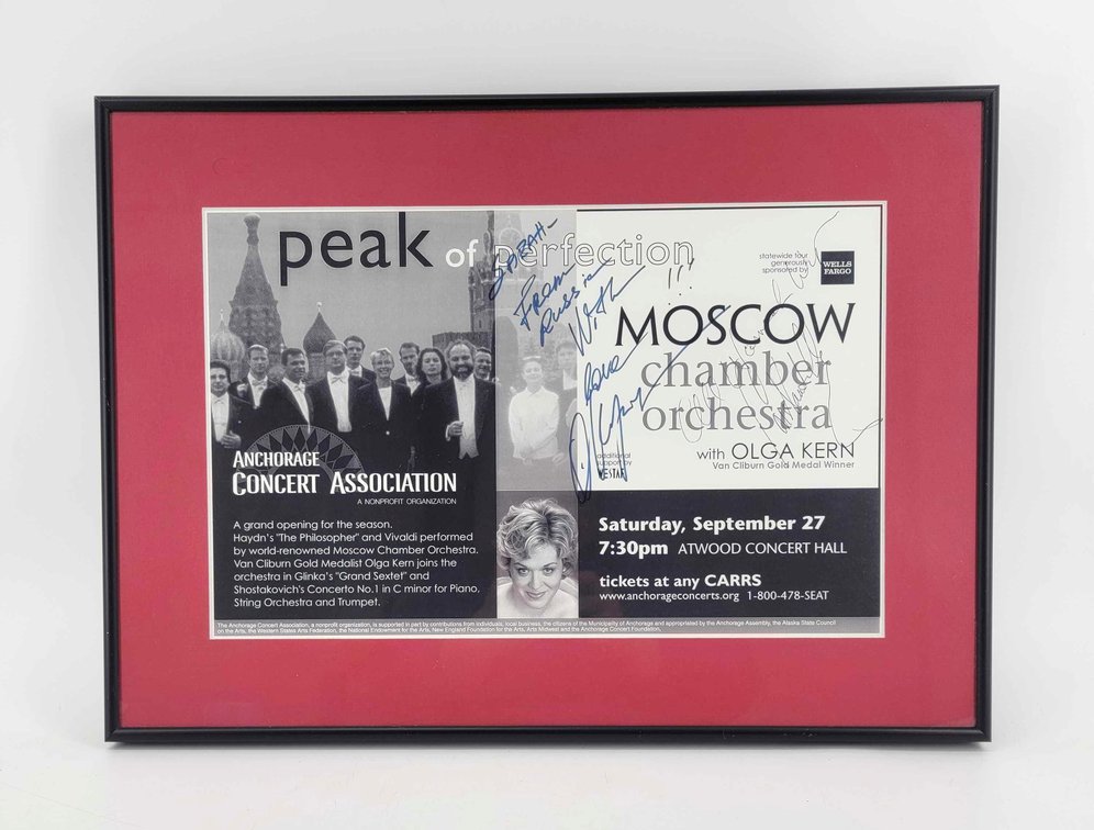Autographed Anchorage Concert Association Advert