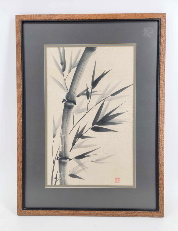 Chinese Watercolor Painting of Bamboo