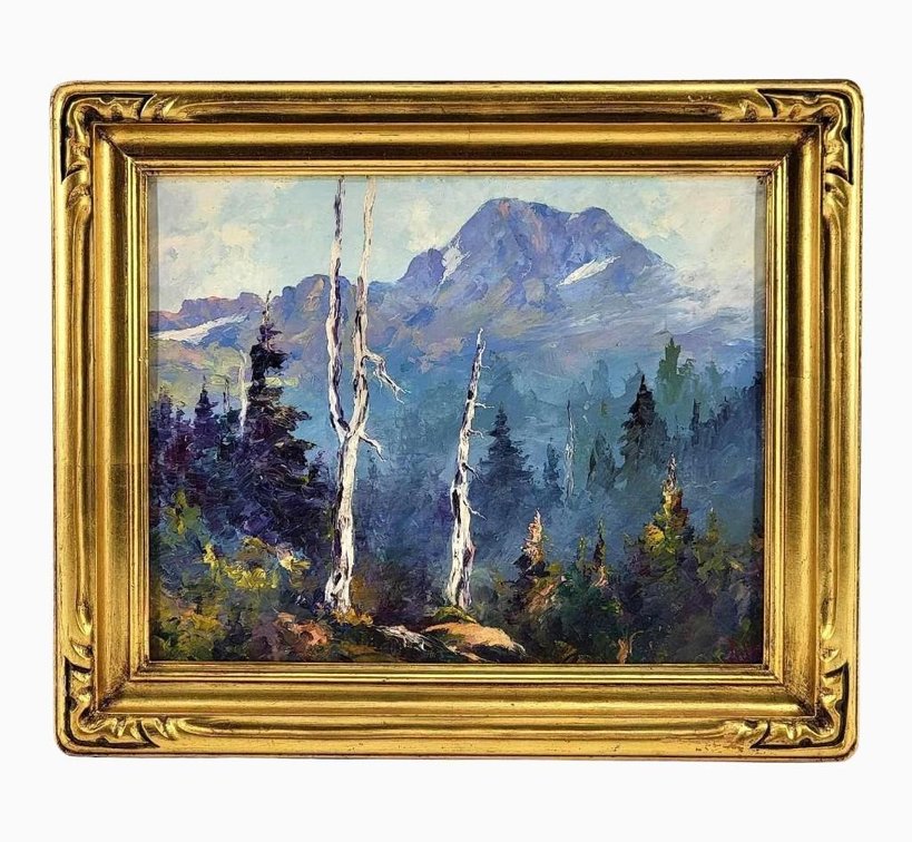 Jules Bernard Dahlager "Mount Achilles" Oil Painting