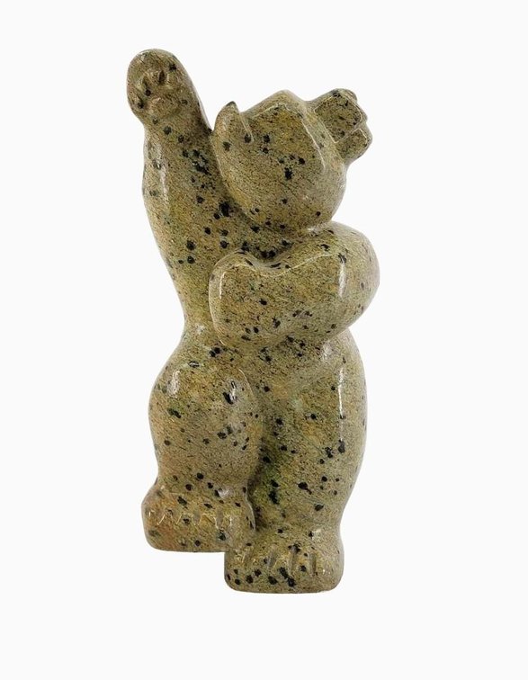 Inuit Soapstone Dancing Bear Sculpture